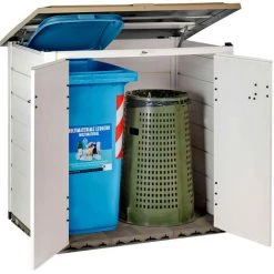 Truhe Aus Harz Gardiun Garden Box Tuscany 100 88x131x133 Cm Weiß/Beige -Aufbewahrung im Garten Verkäufe 2022 26620166 3