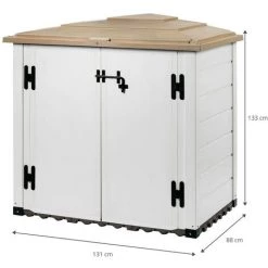 Truhe Aus Harz Gardiun Garden Box Tuscany 100 88x131x133 Cm Weiß/Beige -Aufbewahrung im Garten Verkäufe 2022 26620166 4