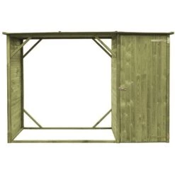 Topdeal Geräteschuppen Mit Unterstand Kiefernholz 253x80x170 Cm 29289 -Aufbewahrung im Garten Verkäufe 2022 26758975 4