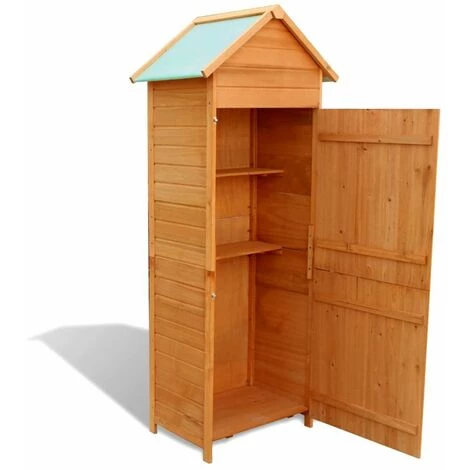 Topdeal Gartenschrank Braun 79x49x190 Cm 26621 5 Topdeal Gartenschrank Braun 79x49x190 Cm 26621 – Bild 5