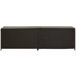 Topdeal Gartenbox Poly Rattan 200x50x60 Cm Braun 30008 -Aufbewahrung im Garten Verkäufe 2022 26971125 3