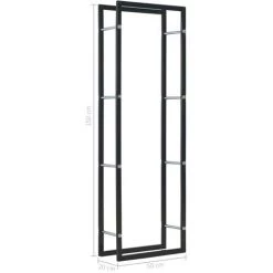 Topdeal Brennholzregal Schwarz 50 X 20 X 150 Cm Stahl 25003 -Aufbewahrung im Garten Verkäufe 2022 27036167 5