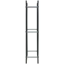 Topdeal Brennholzregal Schwarz 44 X 20 X 100 Cm Stahl 25004 -Aufbewahrung im Garten Verkäufe 2022 27036171 3