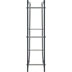 Topdeal Brennholzregal Schwarz 100x25x100 Cm Stahl 25982 -Aufbewahrung im Garten Verkäufe 2022 27036278 4