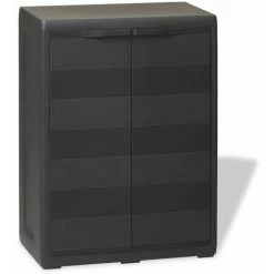 Topdeal Gartenschrank Mit 1 Regal Schwarz 27993