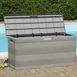 Topdeal Gartenbox Grau 117x45x56 Cm 27996 -Aufbewahrung im Garten Verkäufe 2022 27037849 4