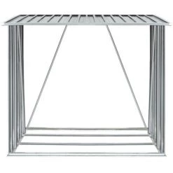 Topdeal Brennholzlager Verzinkter Stahl 163 X 83 X 154 Cm Grau 29125 -Aufbewahrung im Garten Verkäufe 2022 27038447 3