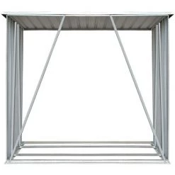 Topdeal Brennholzlager Verzinkter Stahl 163 X 83 X 154 Cm Grau 29125 -Aufbewahrung im Garten Verkäufe 2022 27038447 4
