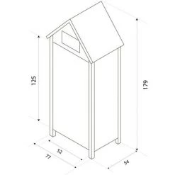 Gartenschrank Gardiun Kylie Gray 54x77x179 Cm Aus Holz -Aufbewahrung im Garten Verkäufe 2022 27234413 4