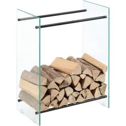 [EN.CASA] Kaminholzregal Oshawa 60x80x35 Cm Glas En.casa