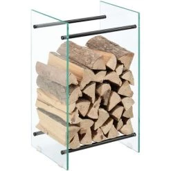 [EN.CASA] Kaminholzregal Oshawa 40x60x35 Cm Glas En.casa