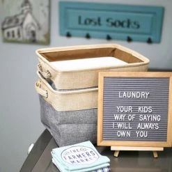 BEARSU Faltbarer Aufbewahrungskorb Aus Segeltuch Mit Griffen - 3er-Set. 7 BEARSU Faltbarer Aufbewahrungskorb Aus Segeltuch Mit Griffen - 3er-Set. -Aufbewahrung im Garten Verkäufe 2022 27611889 3