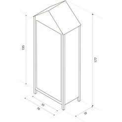 Gartenschrank Gardiun Candy 35x70x177 Cm Aus Holz -Aufbewahrung im Garten Verkäufe 2022 28185817 4