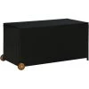 YOUTHUP Garten-Aufbewahrungsbox Schwarz 130x65x115 Cm Poly Rattan