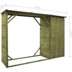 ASUPERMALL Gartenschuppen Gerateschuppen Kiefernholz 253x80x170 Cm -Aufbewahrung im Garten Verkäufe 2022 28906001 5