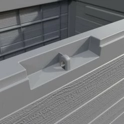 Casaria Auflagenbox 190 L Holz-Optik Wasserabweisend Deckel Abschließbar Garten Balkonbox Gartenbox Truhe Grau -Aufbewahrung im Garten Verkäufe 2022 28954156 3