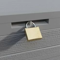 Casaria Auflagenbox 190 L Holz-Optik Wasserabweisend Deckel Abschließbar Garten Balkonbox Gartenbox Truhe Grau -Aufbewahrung im Garten Verkäufe 2022 28954156 5