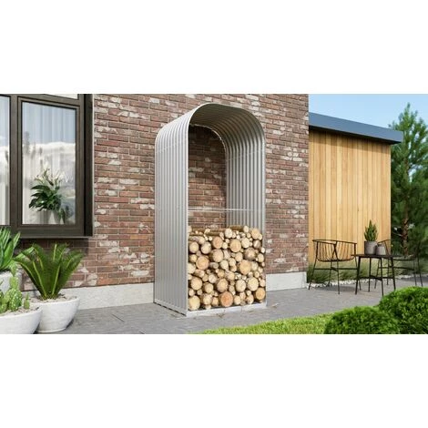 Vitavia Kaminholzregal "Lignum 858" Aluminium Blank 86 X 99 X 223 Cm (hoch) 1 Vitavia Kaminholzregal "Lignum 858" Aluminium Blank 86 X 99 X 223 Cm (hoch)