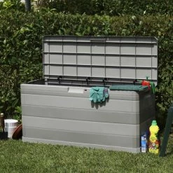ASUPERMALL Gartenbox Grau 117×45×56 Cm -Aufbewahrung im Garten Verkäufe 2022 29056811 3