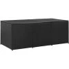 ASUPERMALL Gartenbox Poly Rattan 180×90×75 Cm Schwarz