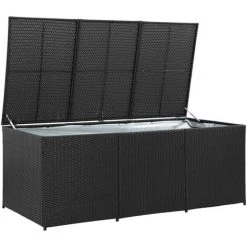 ASUPERMALL Gartenbox Poly Rattan 180×90×75 Cm Schwarz -Aufbewahrung im Garten Verkäufe 2022 29821063 3
