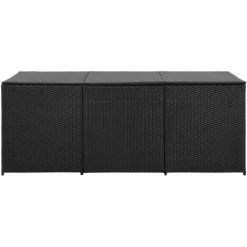 ASUPERMALL Gartenbox Poly Rattan 180×90×75 Cm Schwarz -Aufbewahrung im Garten Verkäufe 2022 29821063 4