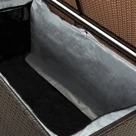 ASUPERMALL Gartenbox Poly Rattan 100×50×50 Cm Braun 2 ASUPERMALL Gartenbox Poly Rattan 100×50×50 Cm Braun – Bild 2