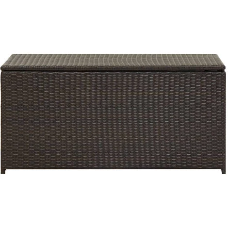 ASUPERMALL Gartenbox Poly Rattan 100×50×50 Cm Braun 4 ASUPERMALL Gartenbox Poly Rattan 100×50×50 Cm Braun – Bild 4