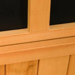 Outsunny Gartenschrank Gerätehaus Gerätescharank Wasserbeständig Tannenholz Dauerhaft Große Raum 127 X 56 X 60 Cm Gelb -Aufbewahrung im Garten Verkäufe 2022 30086825 5