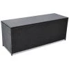 BETTERLIFE Garden-Auflagenbox Schwarz 150x50x60 Cm Poly Rattan