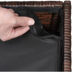 Casaria Poly Rattan Auflagenbox Kissenbox Gartenbox Lounge 75x75x70 Cm Wasserdicht Innentasche Gasdruckfeder Wetterfest Braun -Aufbewahrung im Garten Verkäufe 2022 30810140 5