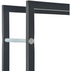 ABCRITAL Brennholzregal Schwarz 44 X 20 X 100 Cm Stahl -Aufbewahrung im Garten Verkäufe 2022 31151809 5