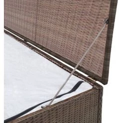 ABCRITAL Garten-Aufbewahrungsbox Braun 120x50x60 Cm Poly Rattan -Aufbewahrung im Garten Verkäufe 2022 31477437 3
