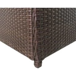 ABCRITAL Garten-Aufbewahrungsbox Braun 120x50x60 Cm Poly Rattan -Aufbewahrung im Garten Verkäufe 2022 31477437 4