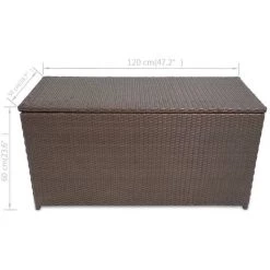 ABCRITAL Garten-Aufbewahrungsbox Braun 120x50x60 Cm Poly Rattan -Aufbewahrung im Garten Verkäufe 2022 31477437 5