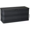 ABCRITAL Gartenbox Schwarz 117×45×56 Cm