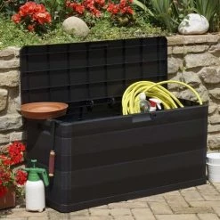 ABCRITAL Gartenbox Schwarz 117×45×56 Cm -Aufbewahrung im Garten Verkäufe 2022 31477689 3