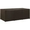 ABCRITAL Gartenbox Poly Rattan 180x90x75 Cm Braun