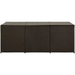 ABCRITAL Gartenbox Poly Rattan 180x90x75 Cm Braun -Aufbewahrung im Garten Verkäufe 2022 31478123 3
