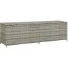 ABCRITAL Gartenbox Poly Rattan 200x50x60 Cm Grau