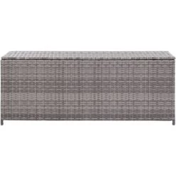 ABCRITAL Gartenbox Grau 150x50x60 Cm Poly Rattan -Aufbewahrung im Garten Verkäufe 2022 31484951 3