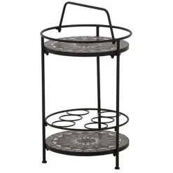 Siena Garden Serviertisch, Como, Matt Schwarz, Ca. 71 X 70 X 35 Cm