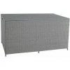 ESTEXO Auflagenbox Poly Rattan XXL Kissenbox Gartenbox Aufbewahrungsbox Grau-Mix