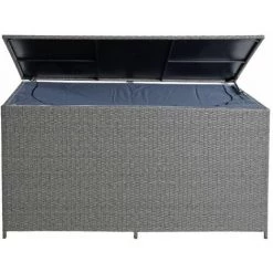 ESTEXO Auflagenbox Poly Rattan XXL Kissenbox Gartenbox Aufbewahrungsbox Grau-Mix -Aufbewahrung im Garten Verkäufe 2022 32029015 2