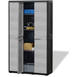 ABCRITAL Gartenschrank Mit 4 Regalen Schwarz Und Grau -Aufbewahrung im Garten Verkäufe 2022 32243861 4