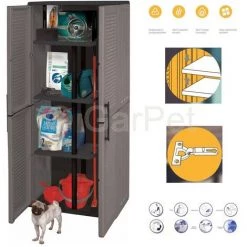 GARPET Besenschrank Kunststoff Haushalt Werkstatt Garten Putz Schrank Wetterfest
