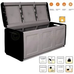 GARPET Garten Aufbewahrungsbox 330 L Terrasse Wetterfest Auflagen Kissen Box Kiste XXL