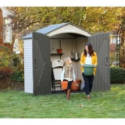 Lifetime Kunststoff Gerätehaus Starlet Grau 143x215x288 Cm -Aufbewahrung im Garten Verkäufe 2022 32382841 5