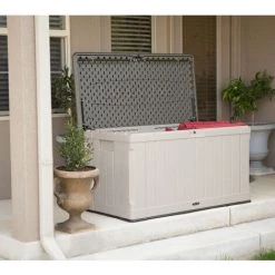 Lifetime Kunststoff Kissen Aufbewahrungsbox Harmony 440 Liter Grau 64x128x67 Cm -Aufbewahrung im Garten Verkäufe 2022 32383116 3