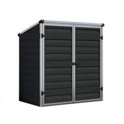 Aufbewahrung im Garten Verkäufe 2022 27 Palram - Canopia Aluminium Gerätebox Voyager Schwarz 139x90x146 Cm